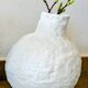 Sculptural vase with a mineral Boho spirit.