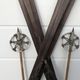 Former pair of Ramy wooden skis - vintage mountain chalet deco sticks