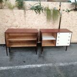 Pair of chests of drawers with bookcase