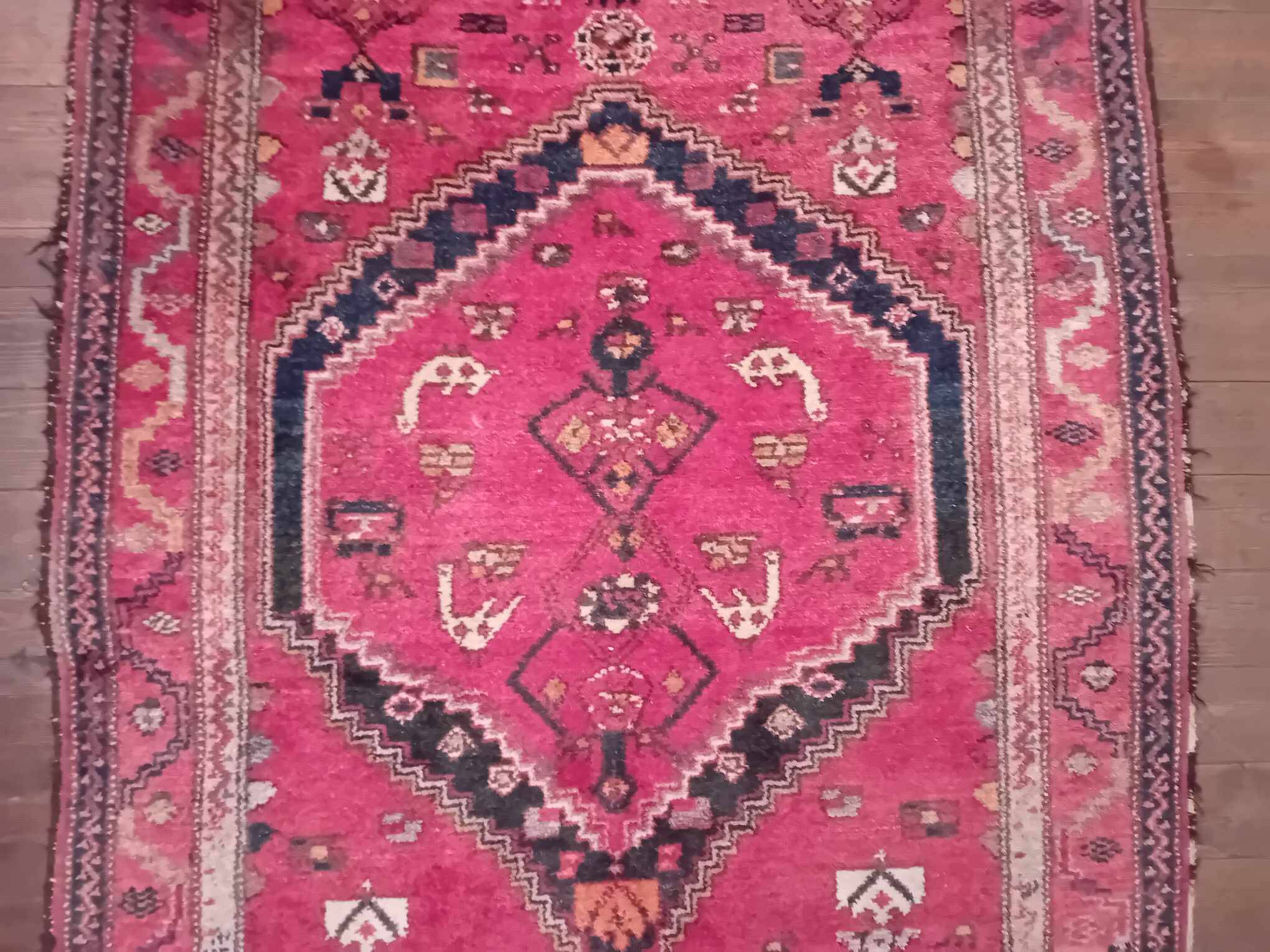 Handmade Persian Hamadan rug 210x132cm