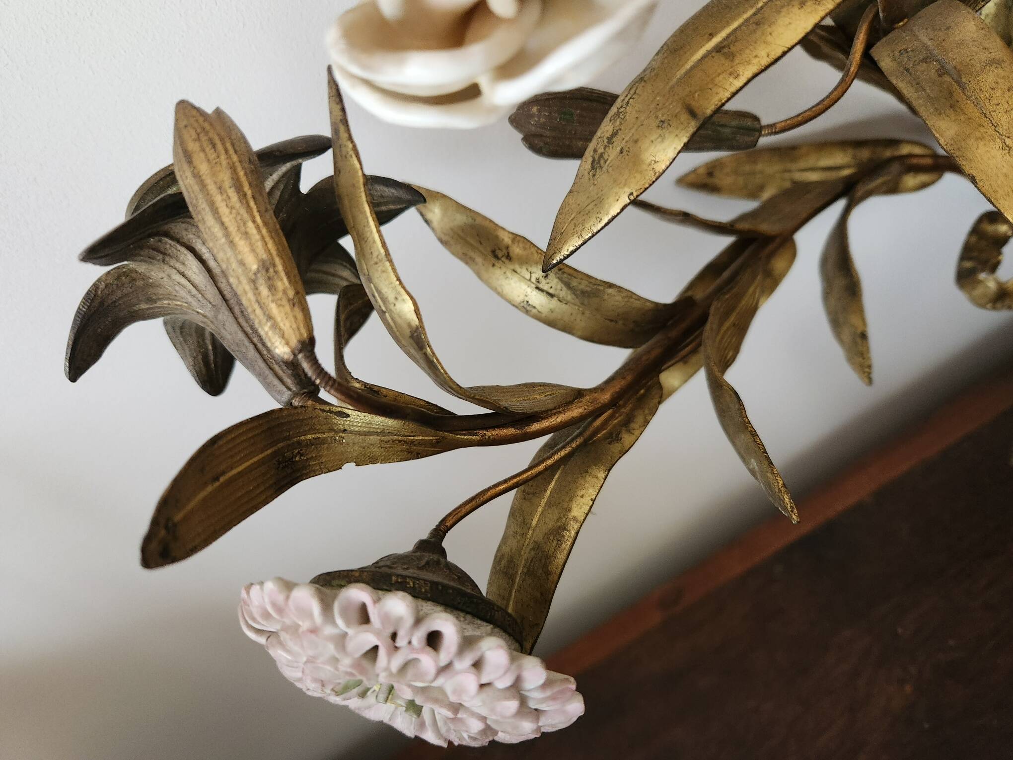 Bronze chandelier wall lights x 2