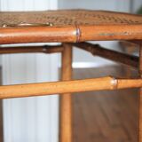 Bamboo and wood side table - art nouveau