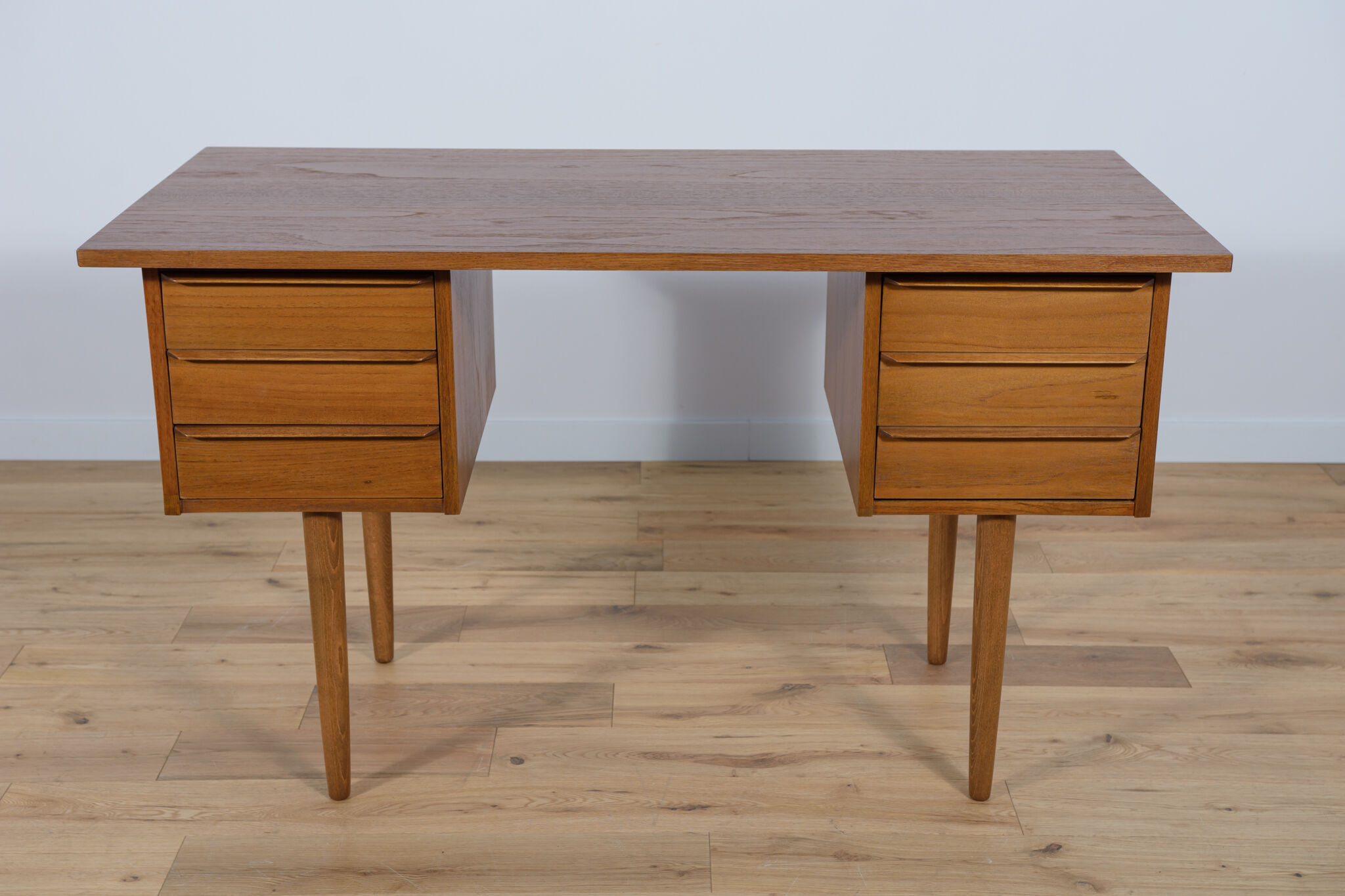Mid-Century Freestanding Teak Desk, 1960s