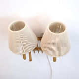 Sconce to 2 rattan fires, 1960/1970
