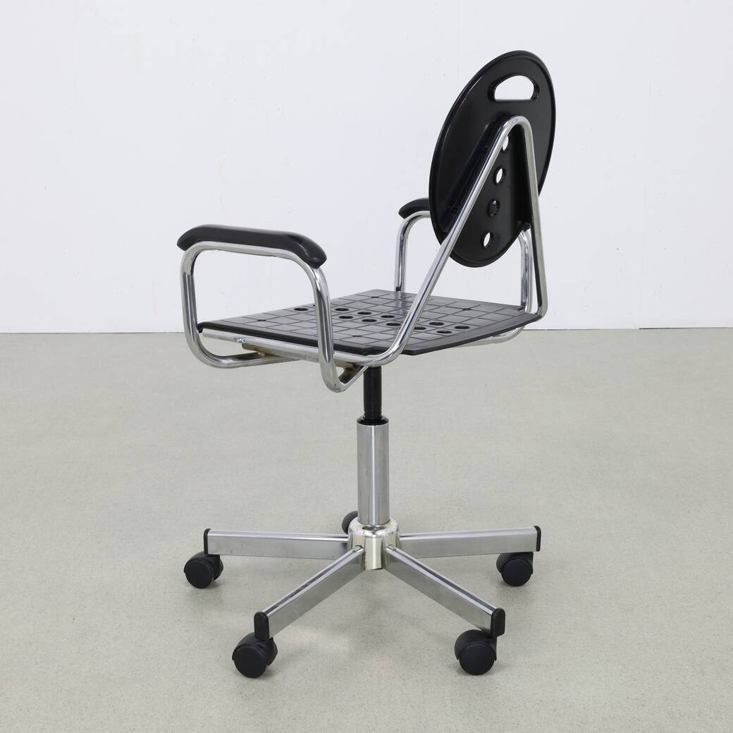 Rare office chair "Charlie" by Carlo Bimbi for Segis, 1980s Memphis style