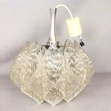 Transparent lucite acrylic hanging lamp by ME Marbach Leutchen Germany