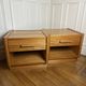 2 tables de chevet en orme Simat années 80