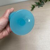 Blue opaline glass soliflore vase