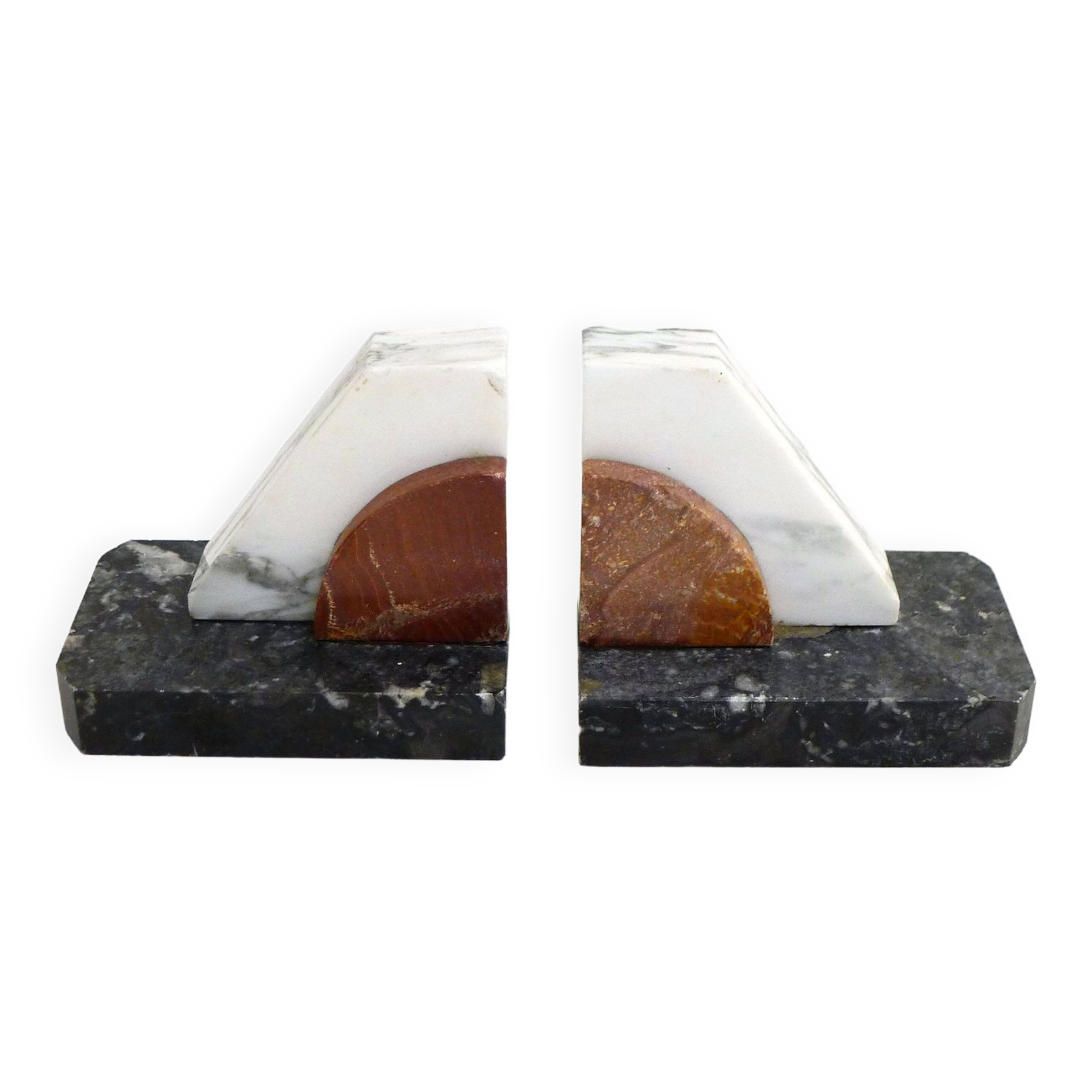 Art Deco marble bookends