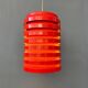 Vintage red Danish mid-century pendant lamp