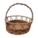 Panier vintage en bois et rotin