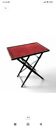Foldable wooden table, top covered with red felt, Thonet.