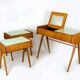 Restored Mid-Century Nightstands & Dressing Table, Czechoslovakia, 1960s