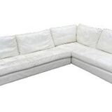 Leather sofa, white leather corner sofa, Crozatier