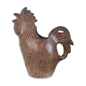 Zoomorphic ceramic pitcher from Vallauris, rooster shape