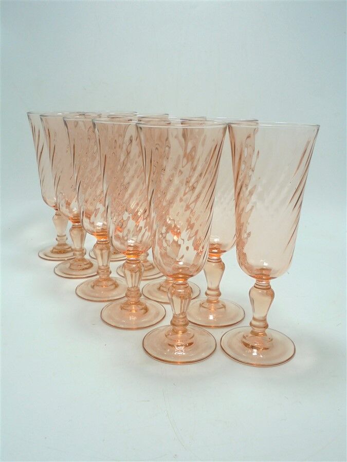 Set de 10 flûtes “rosaline”