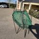 Pair of garden chairs Acapulco 1950 vintage scoubidou metal heaters