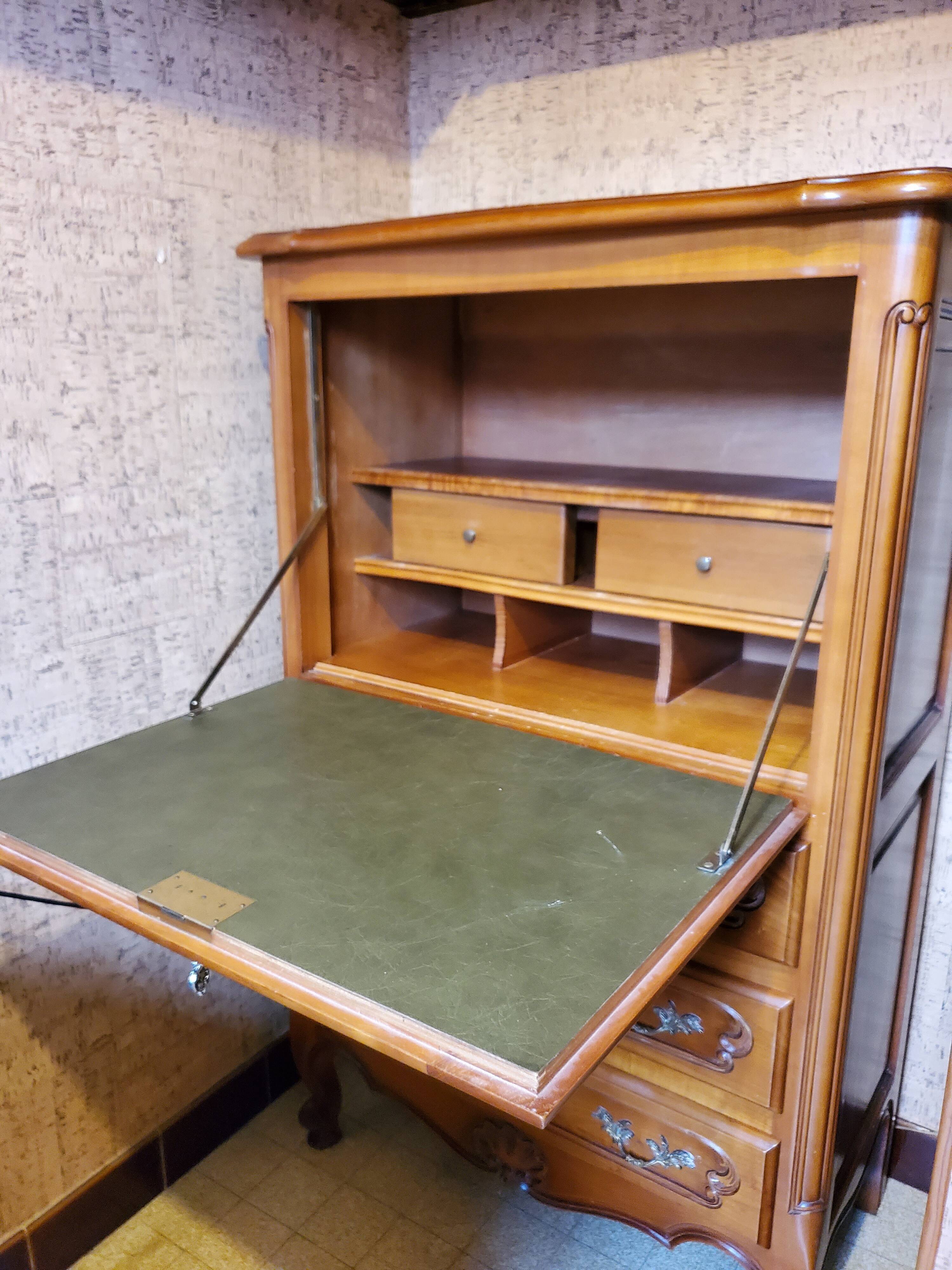 Vintage cherry wood secretary