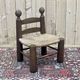 Low chair in elm and beech