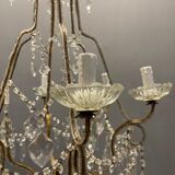 Italian vintage crystal beaded chandelier