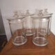 Glass candy jars
