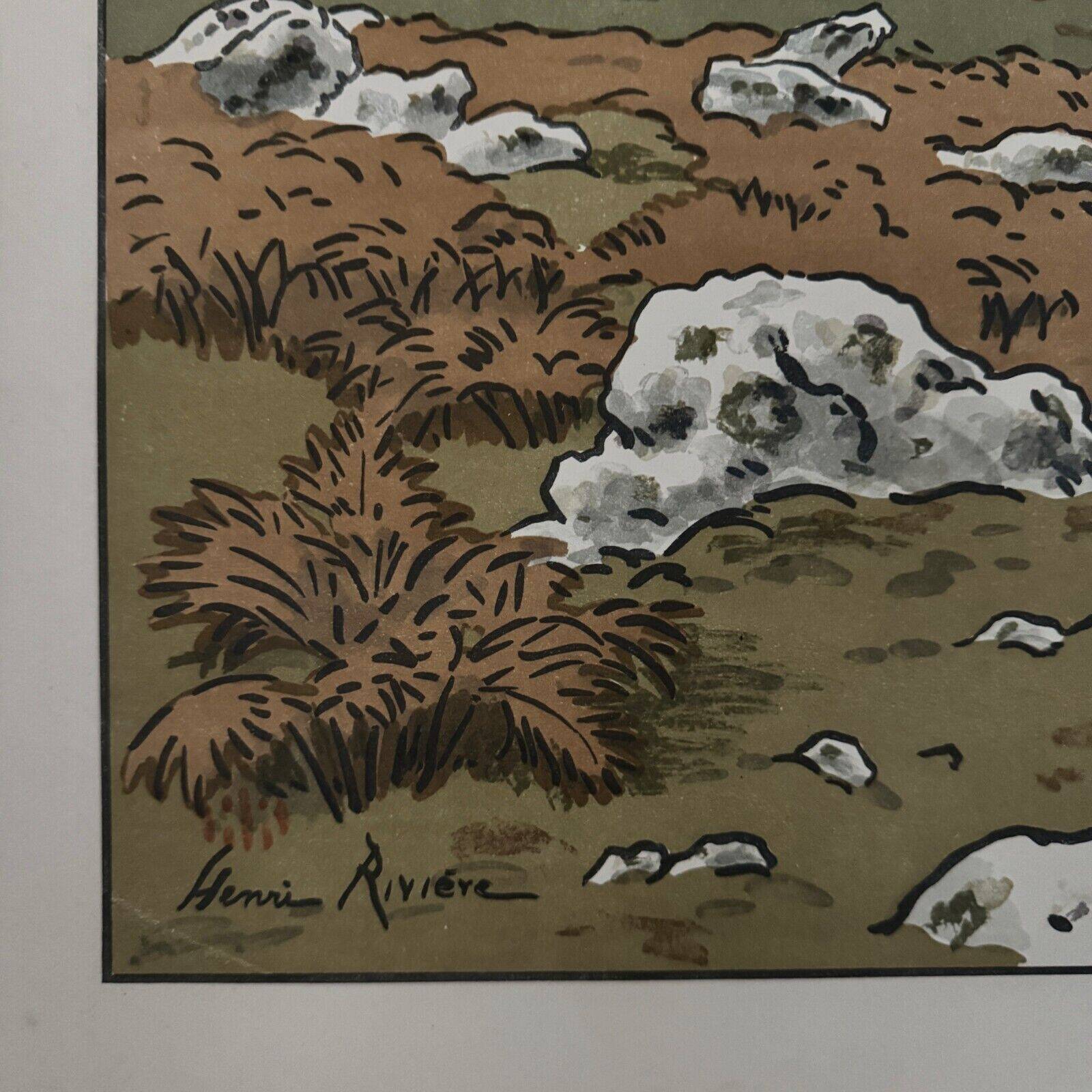 Lithograph by Henri Rivière Aspects of Nature - The Bay