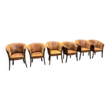 Set of Classic English Sheep Leather Chairs