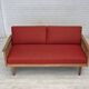 1970s, Danish drop-arm daybed/sofa by Illum Wikkelsø, furniture wool.