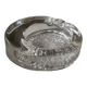 Transparent Murano Glass Ashtray with Asymmetric Thick Rim, 1970s Italian Retro Table Decor