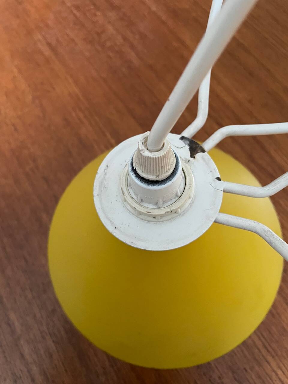 Vintage 3-light pendant light by Le Dauphin circa 1980s