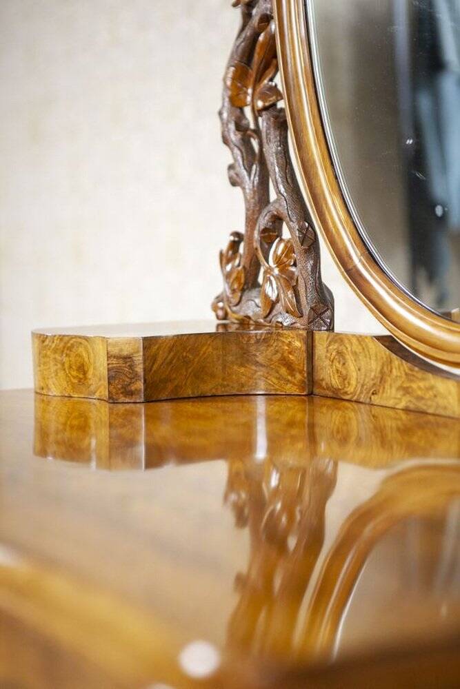 Antique Louis Philippe Vanity Table in Walnut, 1890s