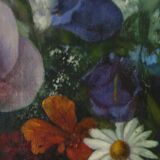 Ancien tableau bouquet de fleurs