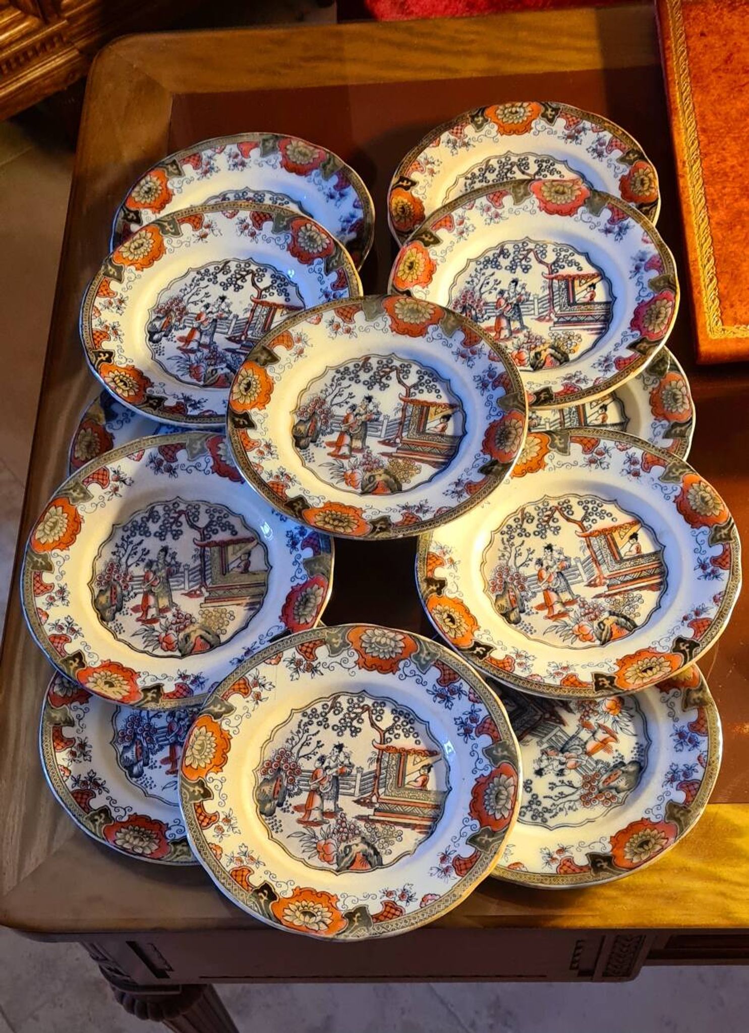 12 plates model "Canton" B and F