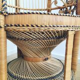 Emmanuelle peacock rattan armchair