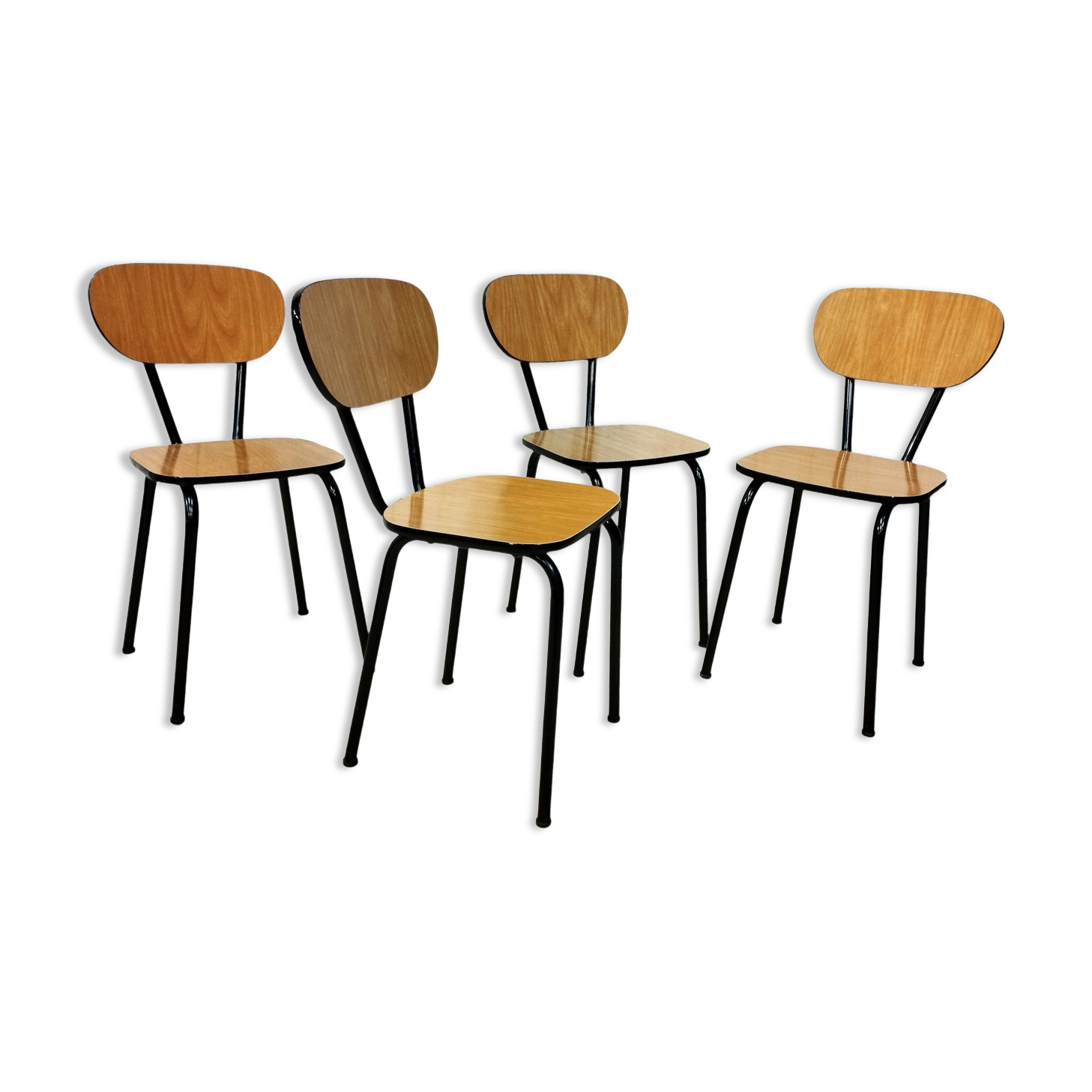 Set of 4 vintage chairs in formica