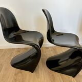 Pair of Verner Panton fiberglass S chairs, series 1, 1967