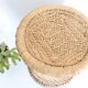 Tabouret en rotin et corde vintage 1950