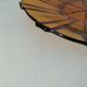 Large amber molded pressed glass dish