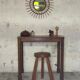 Miroir soleil en rotin vintage