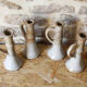 Set of 4 stoneware candle holders Pierre Lion - Puisaye