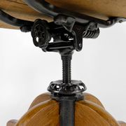 American swivel office armchair in oak, with leather seat, USA, Circa 1900