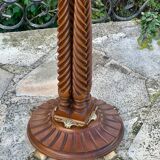 Solid carved wooden coat rack with gilded bronze in Baroque style.