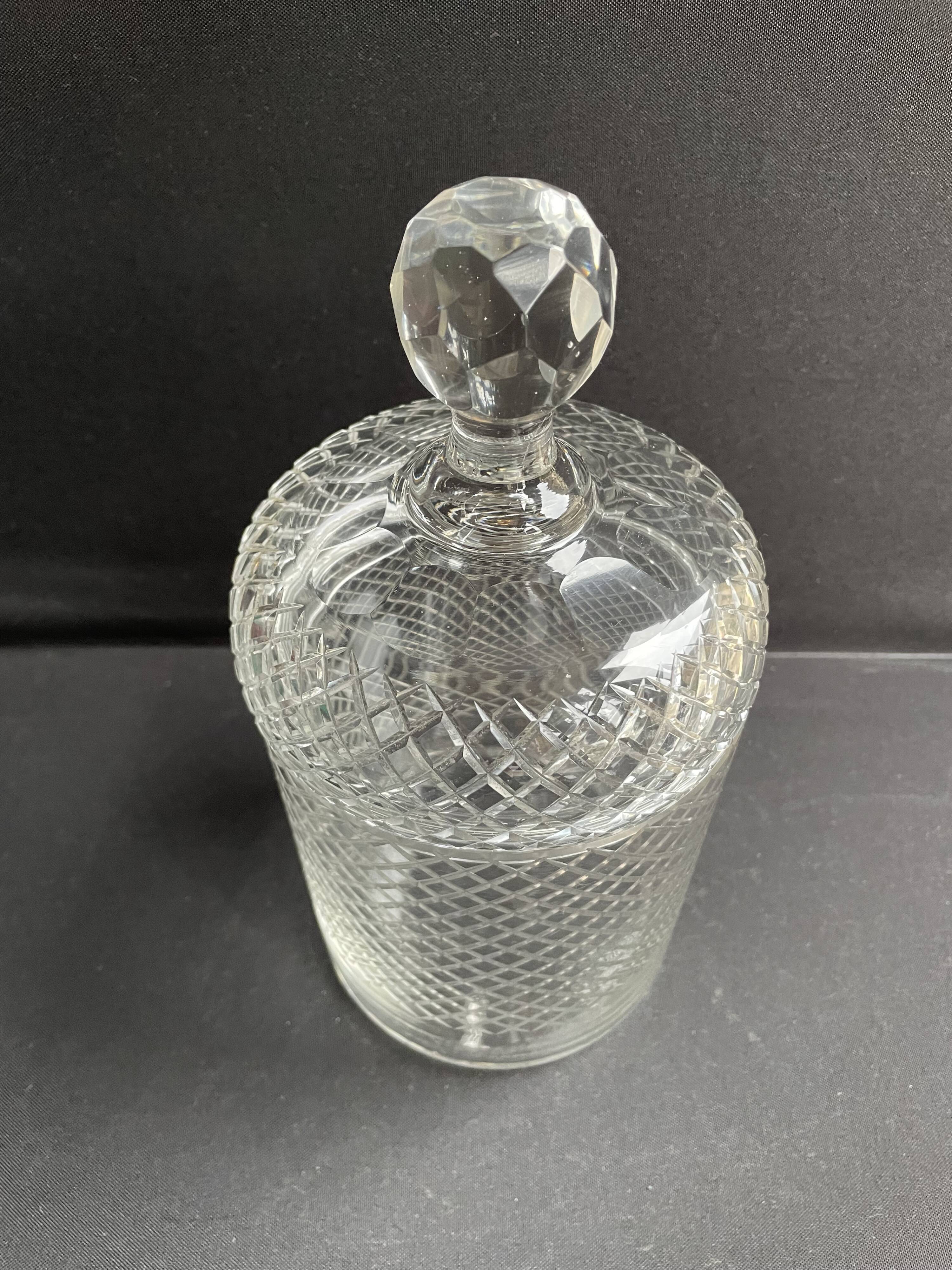 Cut crystal covered pot attributed to Saint Louis