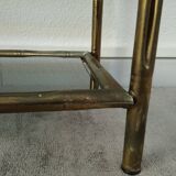 Shelves brass and glass 60 years