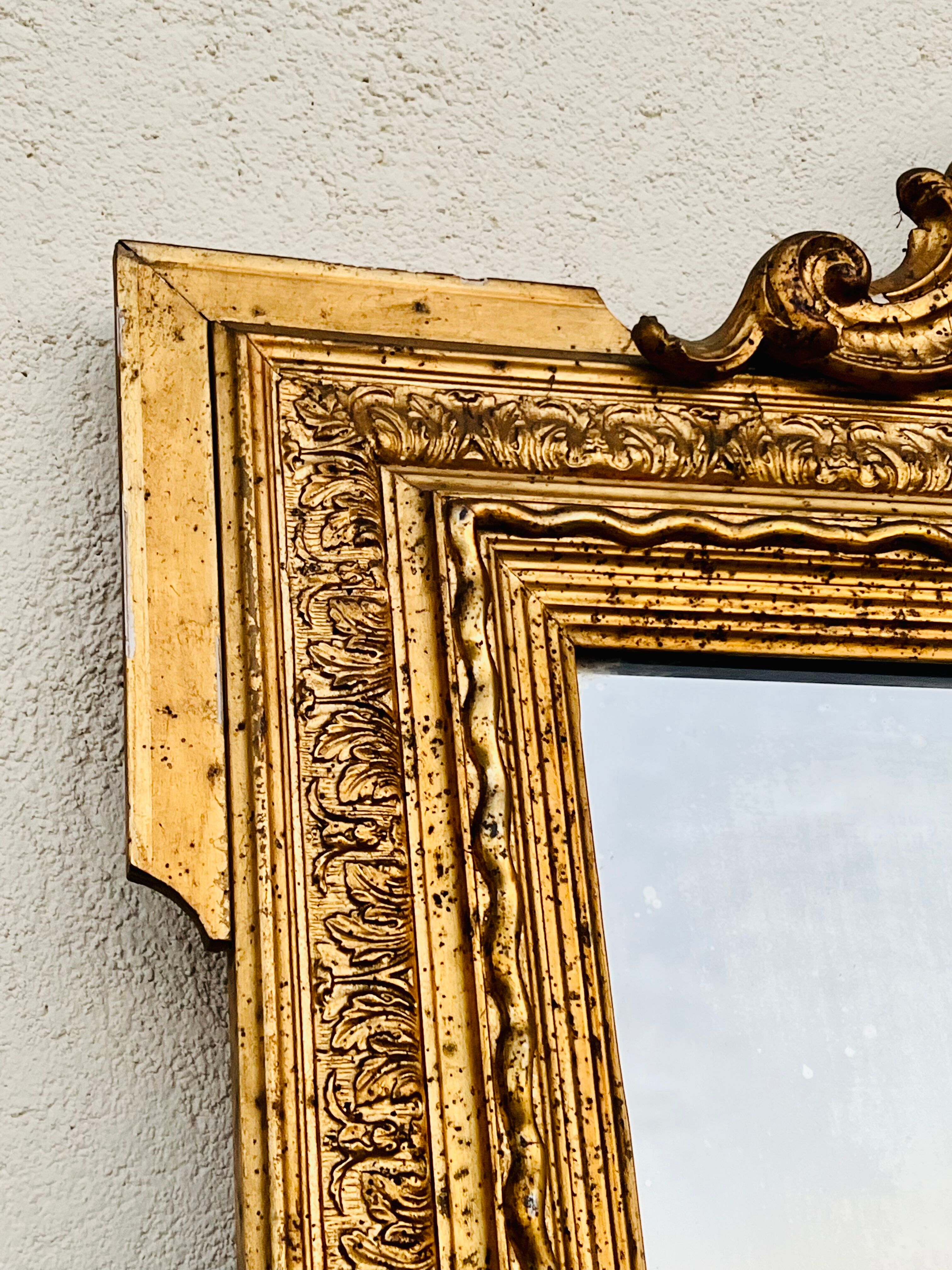 Miroir doré, 139x78 cm