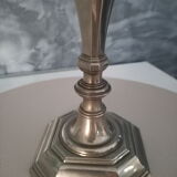 Pair of silver metal candlesticks