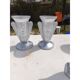 Set of aluminium vases from the 1930s.