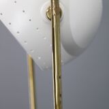 Rare Angelo Lelii adjustable Italian marble and brass floor lamp, 1952