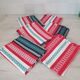 Set of 6 Catalan fabric napkins 48 x 42 cm red black green white