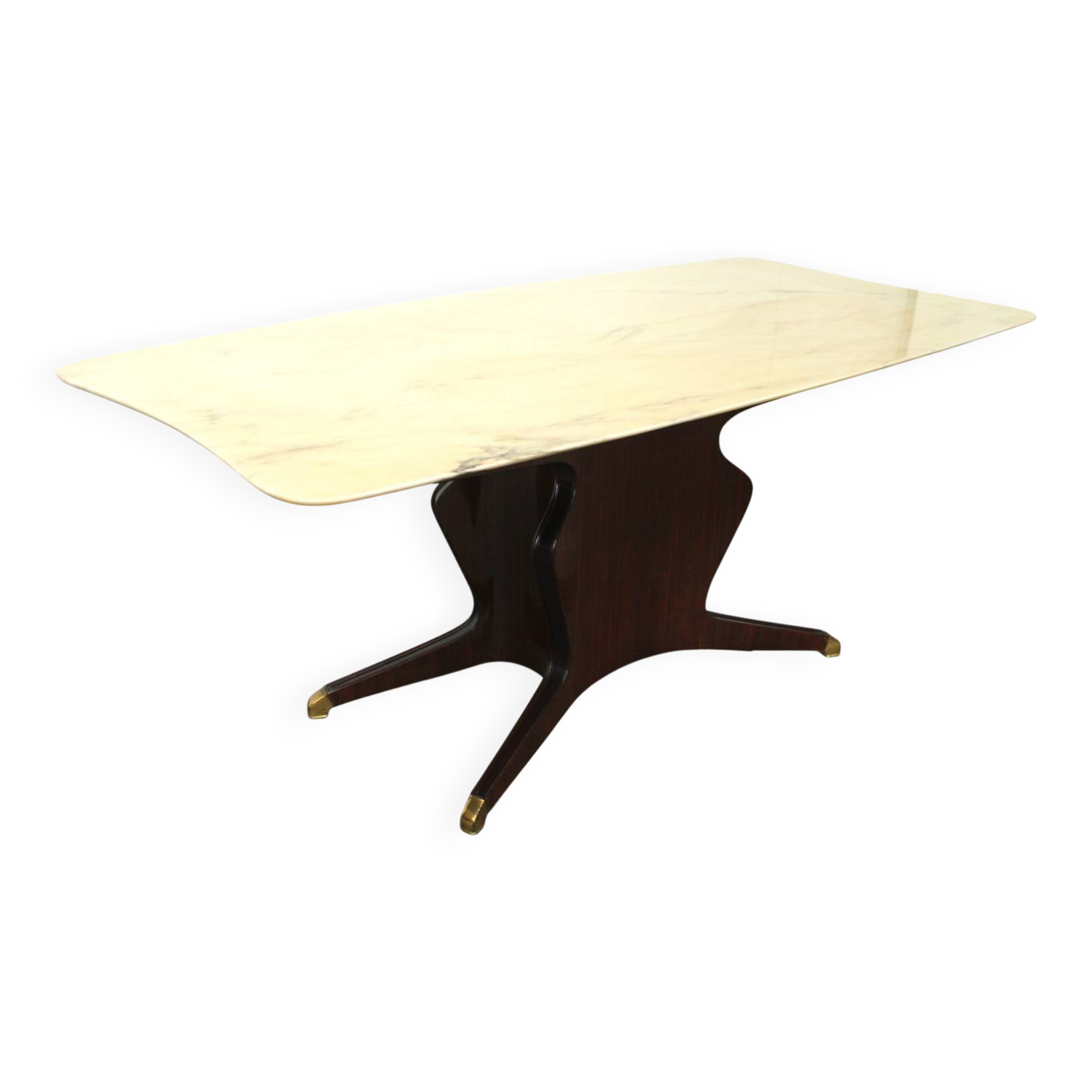 Dining Table by Osvaldo Borsani in mahogany and onyx top